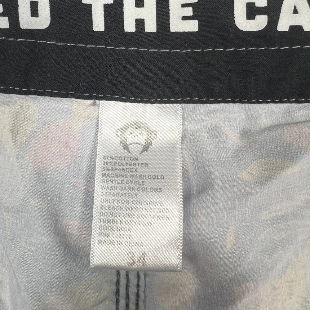 Howler Bros Board Shorts Mens 34 Blue Rooster Cactus Print Swim Trunks
